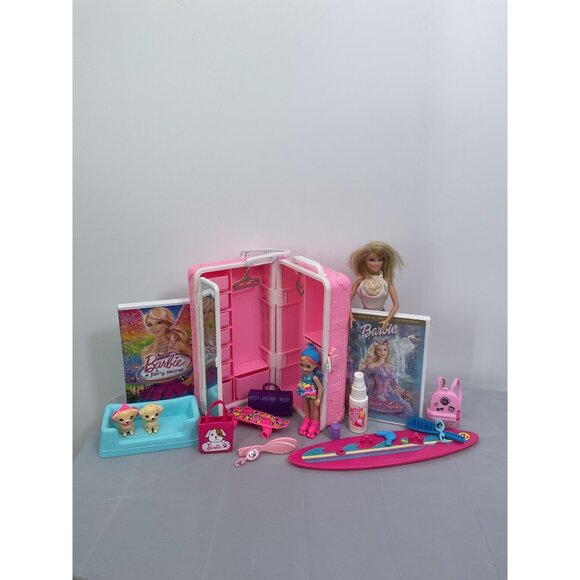 Barbie Doll Set With Accessories & DVD Bundle - Picture 1 of 4